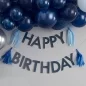 Preview: Girlande Happy Birthday blau