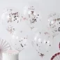 Mobile Preview: 5 Ballons Rosé Gold Confetti