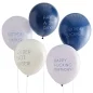 Preview: 5 Ballons blau mit Sprüche