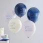 Preview: 5 Ballons blau mit Sprüche