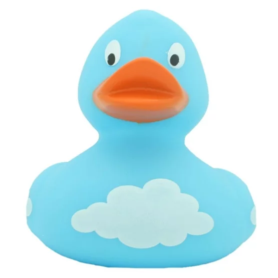 Bath duck blue with clouds