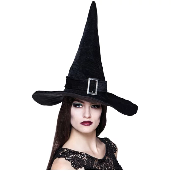 Witch hat black with buckle