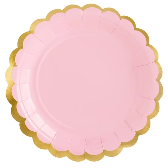 6 plates pink 18cm