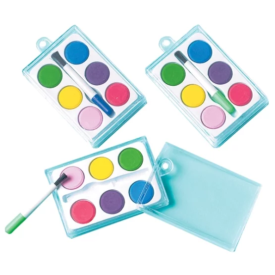 12 Mini-Wasserfarben Partypack