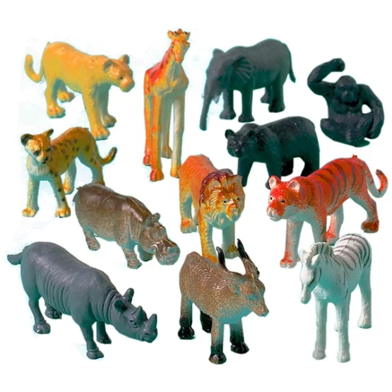 12 Jungle animals party pack