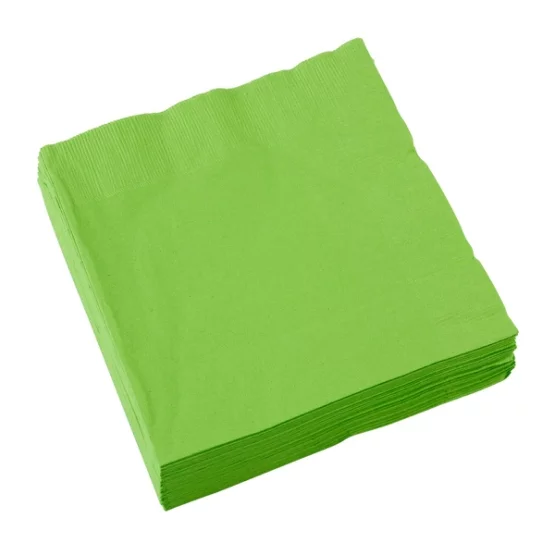 20 napkins 33cm green