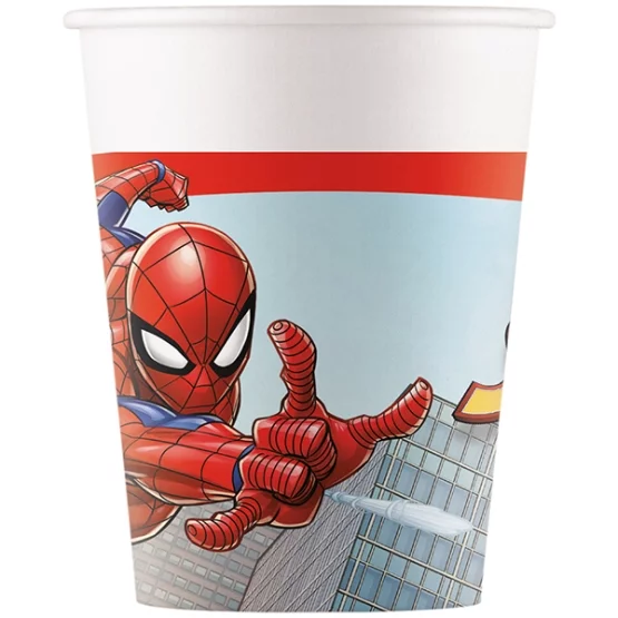 8 paper cups Spiderman 200ml