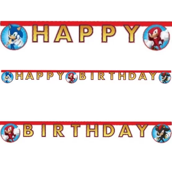 Sonic Happy Birthday Banner