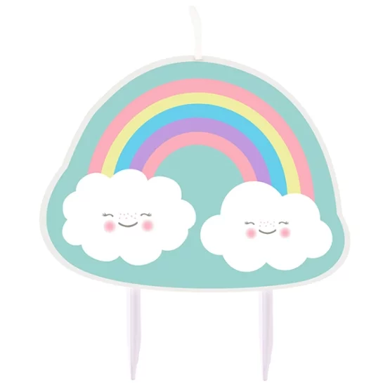 Geburtstagskerze Rainbow & Cloud