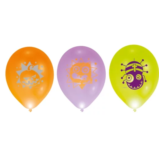 4 latex balloons LED Halloween