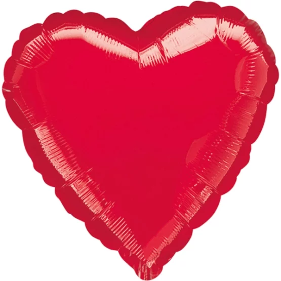 Foil balloon heart red 45cm