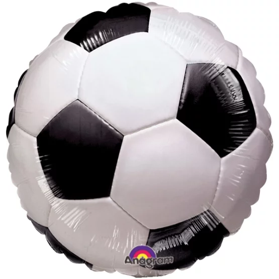 Foil balloon soccer ball round 45cm