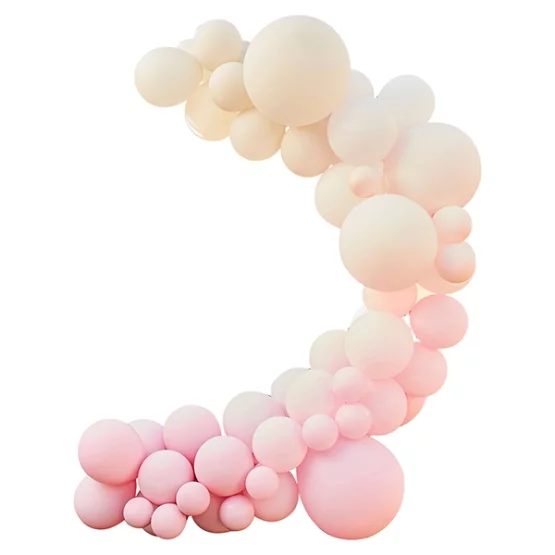 Balloon arch pink, cream, white