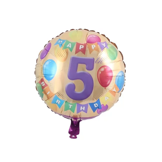 Foil balloon number 5 45cm