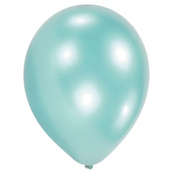10 Ballone Perlmutt Carribean blau