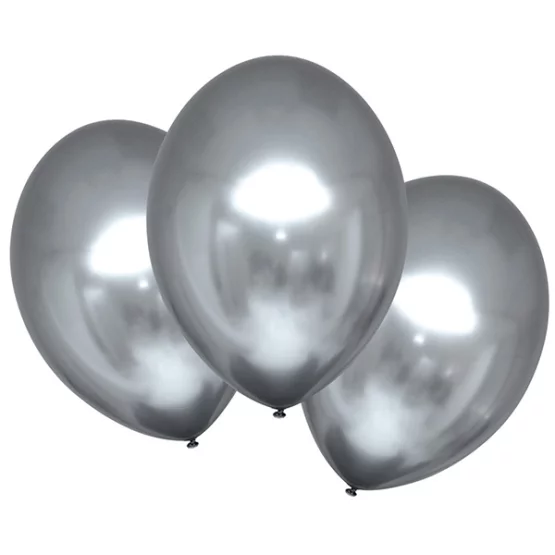 6 Latexballons Satin Luxe Platinum 27.5cm