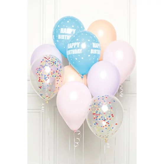 DIY Ballon-Set Happy Birthday Pastel