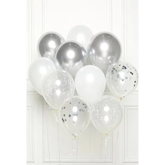 DIY Ballon-Set Silber