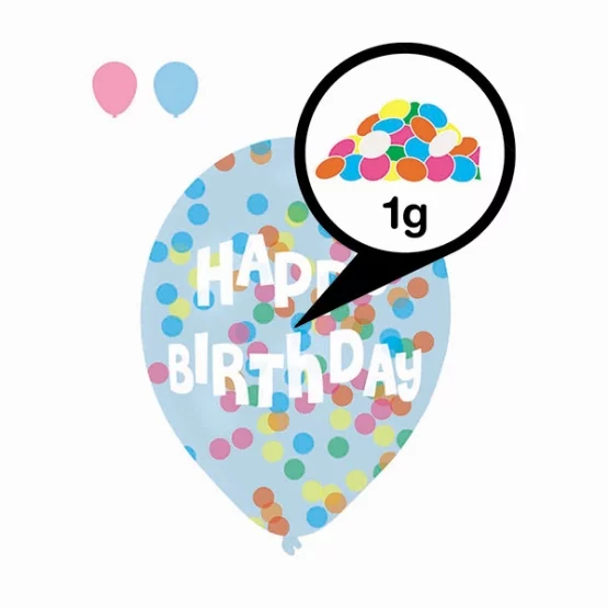 6 latex balloons happy birthday