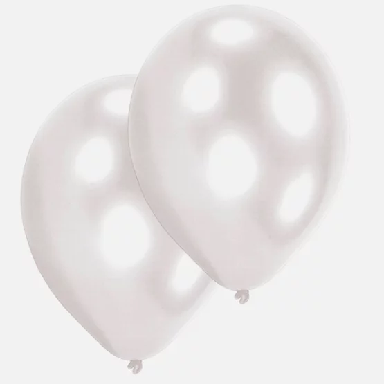 10 balloons white 27.5cm