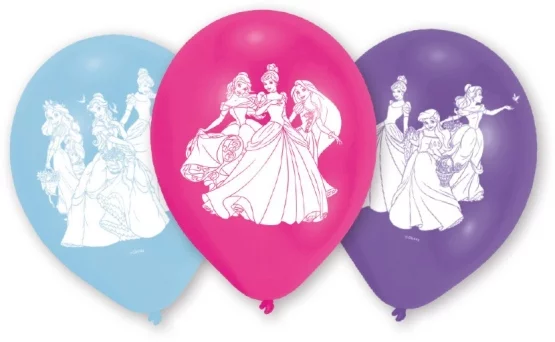 6 Ballone Prinzessin assortiert