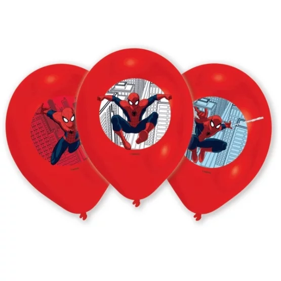 6 Ballone Spiderman farbig