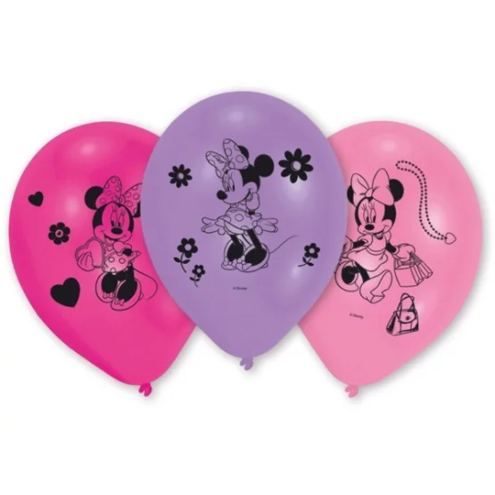10 Ballone Minnie Mouse assortiert