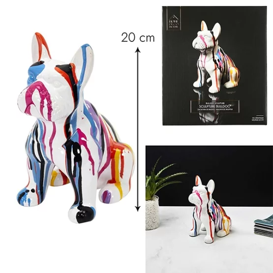 Decorative bulldog Rainbow 20cm