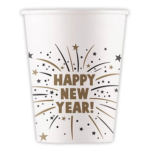 8 cups Happy New Year 200ml