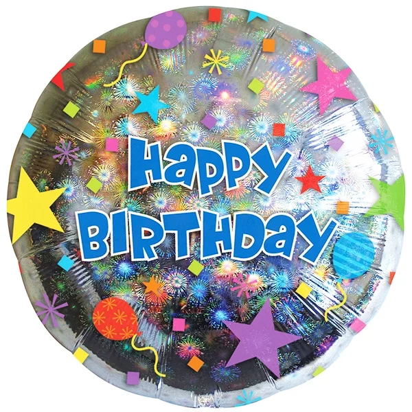 FB Happy Birthday silber 45cm