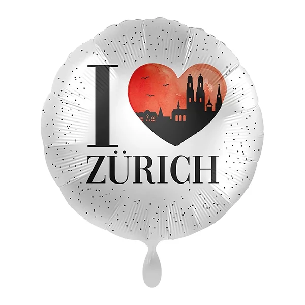Folienballon I Love Zürich 43cm